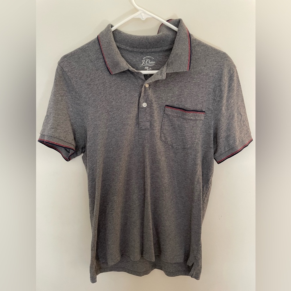 Mens J Crew Polo. Grey. Size Small